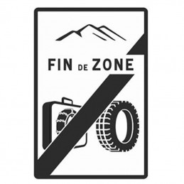 Panneau B59 - Fin de Zone...